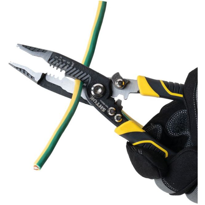 Клещи электромонтажные многофункциональные 6-в-1 210мм (08500) SHTOK 376308