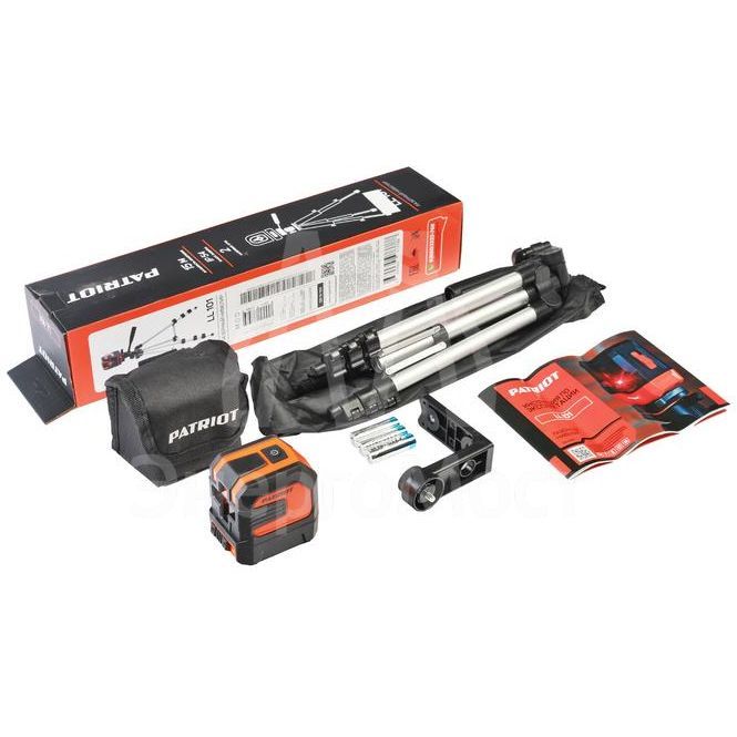 Нивелир лазерный LL 101 дальность без приемника 15м 1/4дюйм длина волный 650Нм штатив красн. PATRIOT 120101101