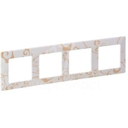 Рамка 4-м Valena Life универсальная ампир бел. Leg 754104
