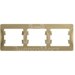 Рамка 3-м Glossa горизонт. титан SchE GSL000403