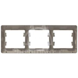 Рамка 3-м Glossa горизонт. титан SchE GSL000403