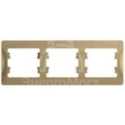 Рамка 3-м Glossa горизонт. титан SchE GSL000403