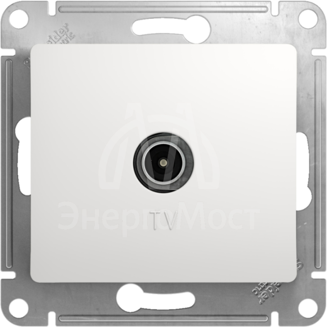 Механизм розетки TV 1-м СП Glossa 1DB бел. SchE GSL000191