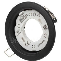 Светильник точечный KL35 SBK GX53 встраив. (к) черн. матов. ЭРА Б0055813