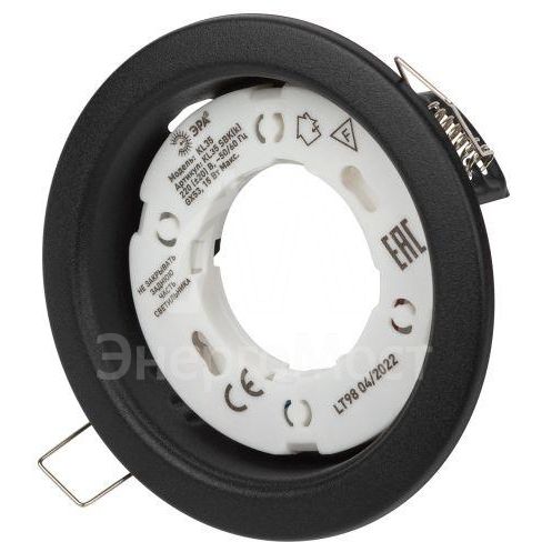 Светильник точечный KL35 SBK GX53 встраив. (к) черн. матов. ЭРА Б0055813