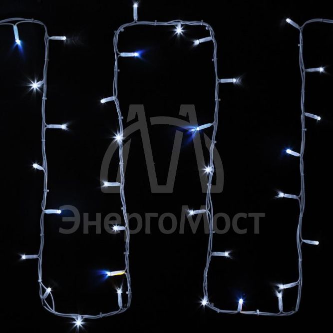 Гирлянда модульная &amp;quot;Дюраплей LED&amp;quot; 20м 200LED мерцающий &amp;quot;Flashing&amp;quot; (каждый 5-й диод) бел. провод бел. каучук Neon-Night 315-185