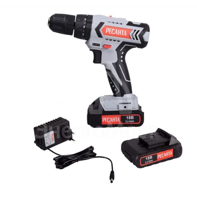 Дрель-шуруповерт аккумуляторная Ресанта ДА-18-2ЛК-У