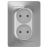 Розетка 2-м СП BLANCA 16А 250В без шторок без заземл. алюм. SchE BLNRS000023