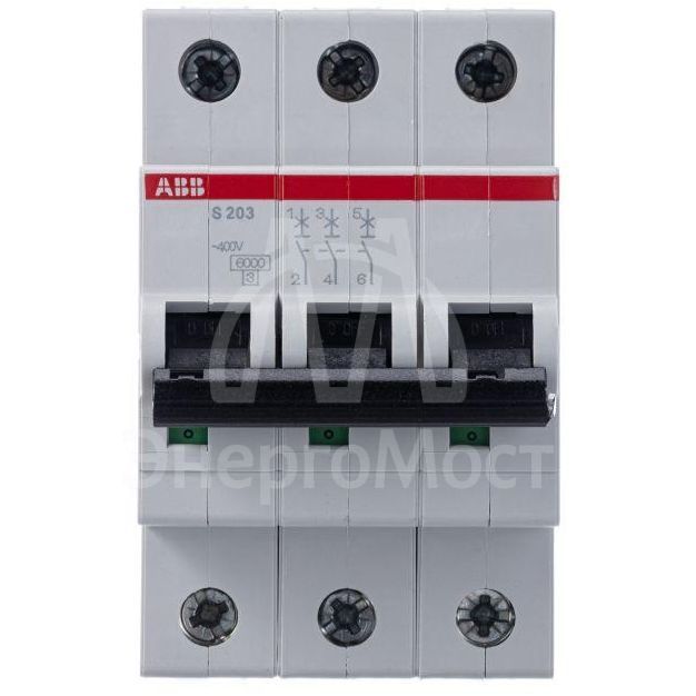 Выключатель автоматический модульный 3п C 80А 6кА S203 C80 ABB 2CDS253001R0804