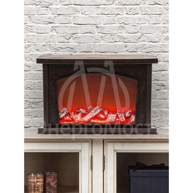 Камин декоративный 33х21см IP20 3хAA USB Эра Б0051947