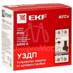 Устройство защиты от дугового пробоя (УЗДП) 1P+N C 50А 6кА с авт. выкл. PROxima EKF afdd-2-50C-pro