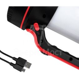 Фонарь-прожектор светодиодный аккумуляторный Accu5-L 7W/L30-bk 4Li-ion 18650 1200мА.ч 2источника света IP20 JazzWay 5048874