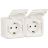 Розетка 2-м ОП Quteo 16А с защ. крышкой защ. шторки с заземл. IP44 бел. Leg 782323
