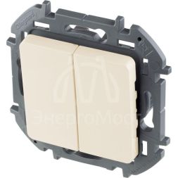 Выключатель 2-кл. Inspiria 250В 10AX сл. кость Leg 673621