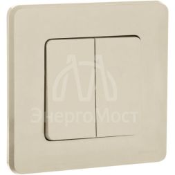 Выключатель 2-кл. Inspiria 250В 10AX сл. кость Leg 673621