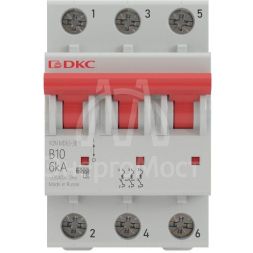 Выключатель автоматический модульный YON MD63-3C10-10 10кА DKC MD63-3C10-10