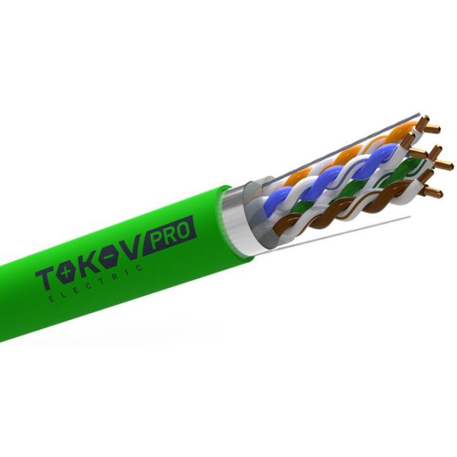 Кабель витая пара F/UTP 4х2х23AWG(0.57мм) кат.6 PVCLS нг(А)-LSLTx indoor 305м (м) PRO TOKOV ELECTRIC TKP-C11-F42-6-RU-LSLTx