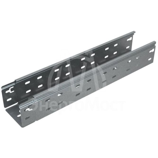 Лоток листовой перфорированный 300х80 L3000 сталь 0.8мм &amp;quot;БЫСТРЫЙ МОНТАЖ ПЛЮС&amp;quot; LPplus80-300-0.8-3000 оцинк. КМ PL0249