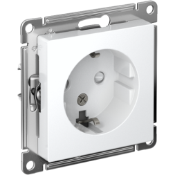 Розетка AtlasDesign с заземл. со шторками 16А механизм лотос SE ATN001345