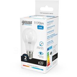 Лампа светодиодная Elementary A60 12Вт E27 6500К Gauss 23232