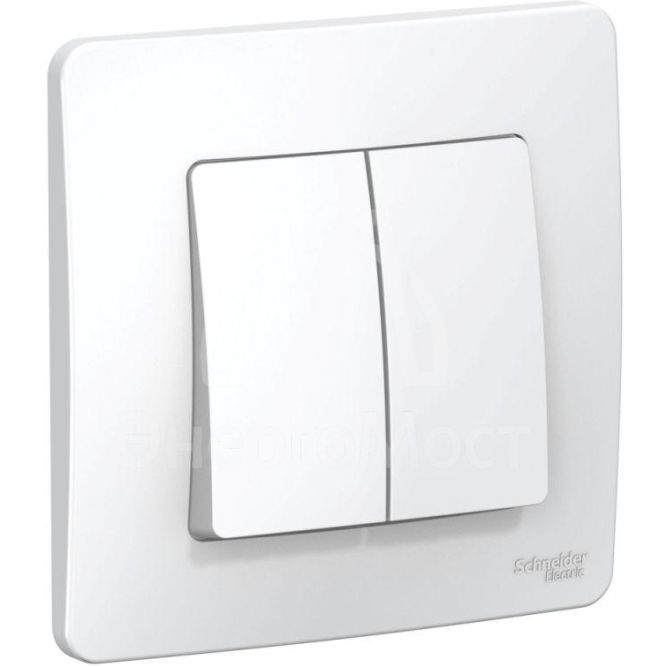 Выключатель 2-кл. СП Blanca 6А IP20 (сх. 5) 250В бел. SchE BLNVS006501