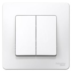 Выключатель 2-кл. СП Blanca 6А IP20 (сх. 5) 250В бел. SchE BLNVS006501