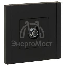 Розетка TV оконечная FORTE&amp;amp;PIANO FP128 черн. IEK FP-A10-O-K02