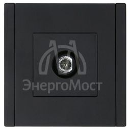 Розетка TV оконечная FORTE&amp;amp;PIANO FP128 черн. IEK FP-A10-O-K02