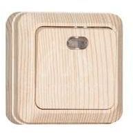 Выключатель 1-кл. ОП Олимп 10А IP20 с подсветкой сосна UNIVersal 5560827