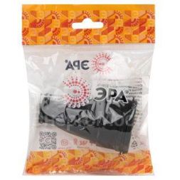 Розетка RX10-B-IP44 16А IP44 прямая с заземл. каучук черн. ЭРА Б0055418