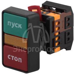 Кнопка PPBB-30N Пуск-Стоп d30мм неон/240В 1з+1р BBD21-PPBB-K51E ЭРА Б0045627