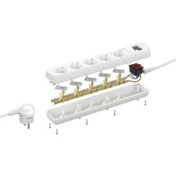 Удлинитель 5х5м с заземл. 16А IP20 U-5es-5m-3х1 ПВС 3х1 с выкл. Эра Б0028383