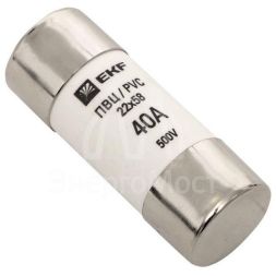 Вставка плавкая цилиндрическая ПВЦ 22х58 40А EKF pvc-22x58-40