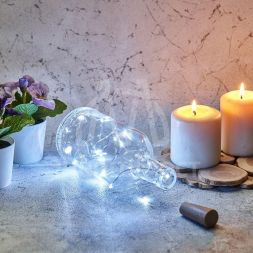 Гирлянда светодиодная &amp;quot;Роса&amp;quot; 2м 20LED бел. 0.1Вт IP20 с пробкой элементы питания 3хLR44 (в компл.) Neon-Night 302-025