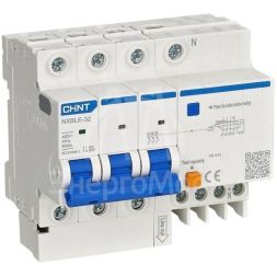 Выключатель автоматический дифференциального тока 30мА тип AC 6кА NXBLE-32 3P+N C16 (R) CHINT 819512