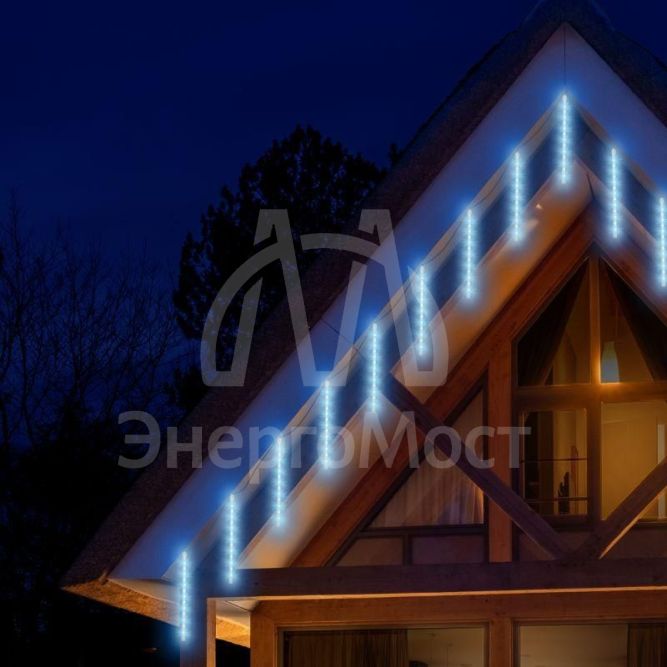 Гирлянда светодиодная &amp;quot;Сосульки&amp;quot; 2.1м 144LED 24В IP44 хол. свет ЭРА Б0041910