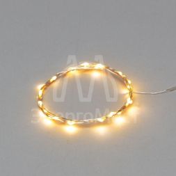 Гирлянда &amp;quot;Роса&amp;quot; (батарейки 3хААА в компл.) 2м 20LED желт. прозр. провод 2Вт 4.5В IP20 NEON-NIGHT 303-001