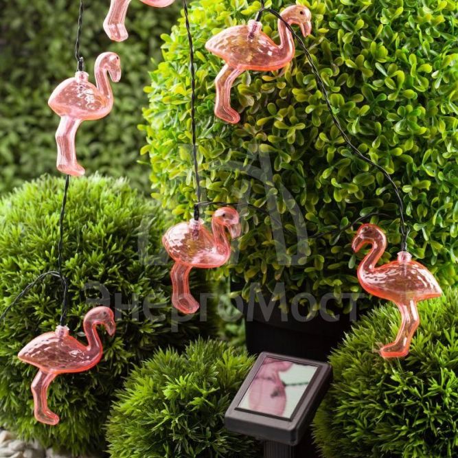 Гирлянда садовая ERADG012-07 10 подсвеч. светодиодами фламинго Эра Б0038508