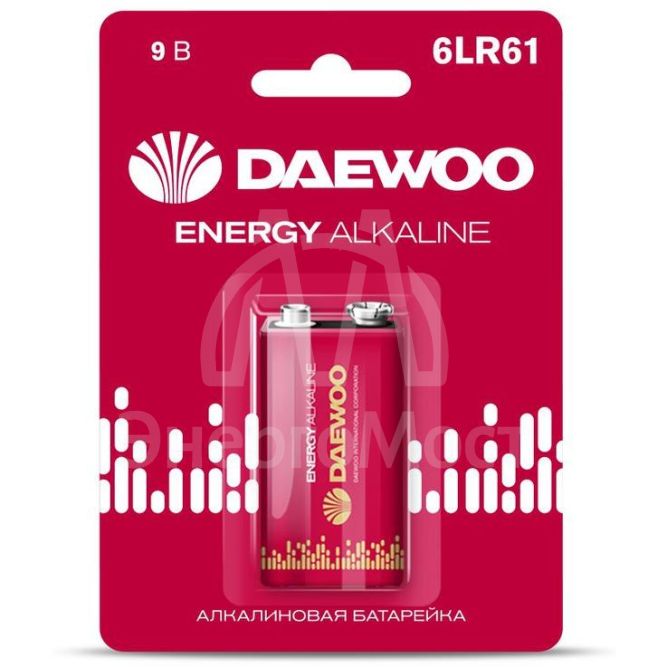 Элемент питания алкалиновый &amp;quot;крона&amp;quot; 6LR61 9В Energy Alkaline 2021 BL-1 DAEWOO 5029729