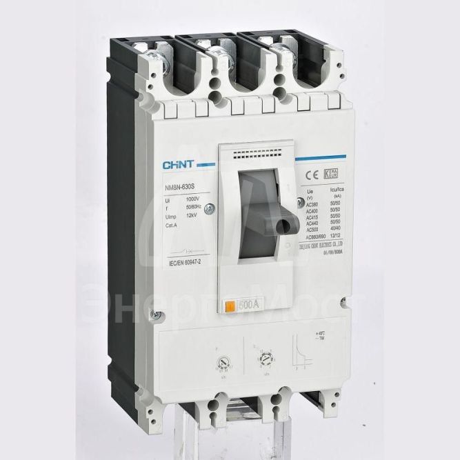 Выключатель автоматический 3п 800А 50кА NM8N-800S TM с рег. термомагн. расцеп. (R) CHINT 272929