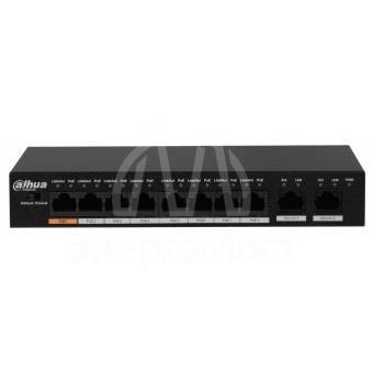 Коммутатор DH-PFS3010-8ET-96 8х100Мбит 8PoE неуправляемый Dahua 1084912