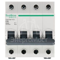 Выключатель автоматический (АВ) С 20А 4P 4.5кА 400В City9 Set SE C9F34420