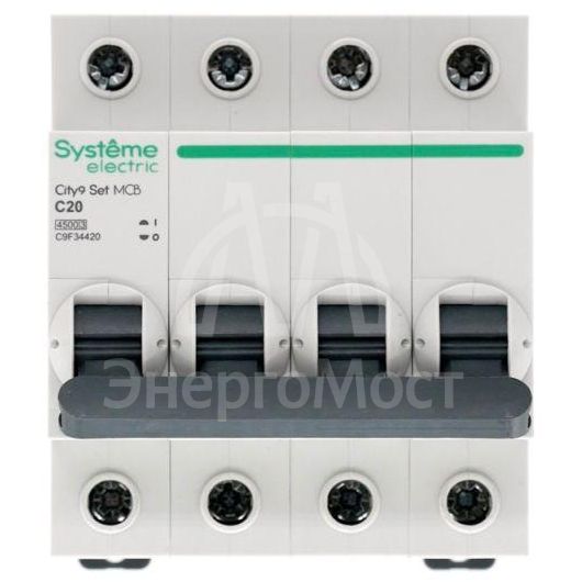 Выключатель автоматический (АВ) С 20А 4P 4.5кА 400В City9 Set SE C9F34420