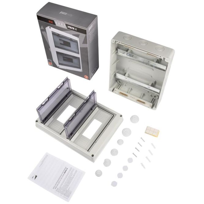 Бокс модульный накладной PDB/W 4024 GR (ЩРН-ПГ-24) IP65 пластик. Pro JazzWay 5072145