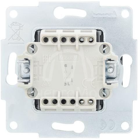 Механизм выключателя1-кл. СП VESNA черн. бархат LEZARD 742-4288-100