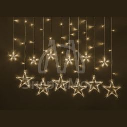 Гирлянда 93 679 NGF-D025-02 (бахрома звезды WW 138 2.5х0.6м IP20 TR) Navigator 93679