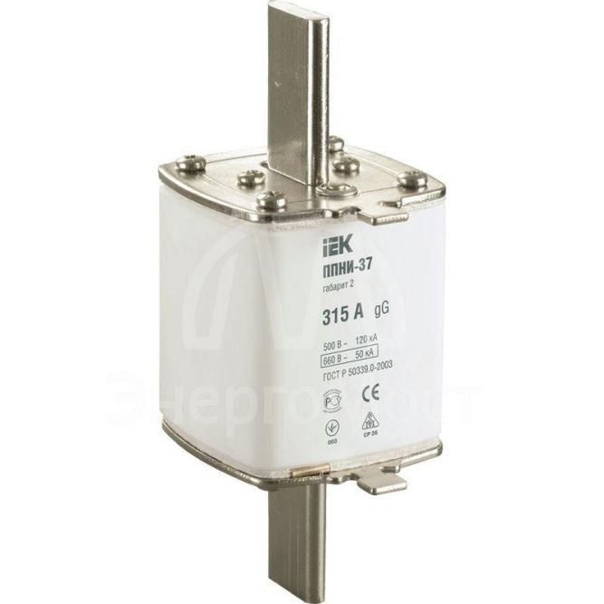 Вставка плавкая ППНИ-37 315А габарит 2 IEK DPP40-315