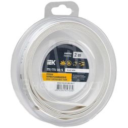 Трубка термоусадочная ТТУ нг-LS 10/5 бел. (уп.2м) IEK UDR12-010-005-002-K01-T