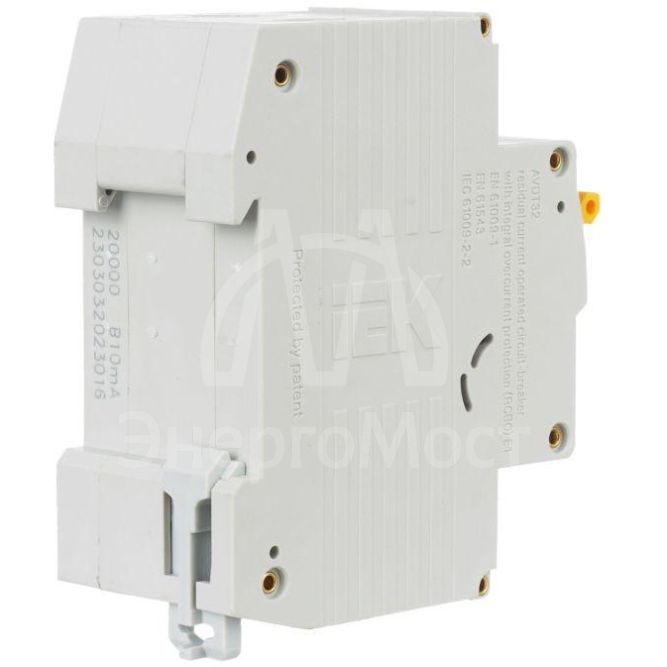 Выключатель автоматический дифференциального тока 2п (1P+N) B 16А 10мА тип A 6кА АВДТ-32 IEK MAD22-5-016-B-10