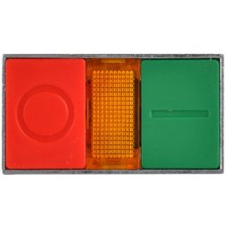 Кнопка LAY5-BW8465 "I-O" сдвоенная c подсв. IEK BBD40-BW-K51